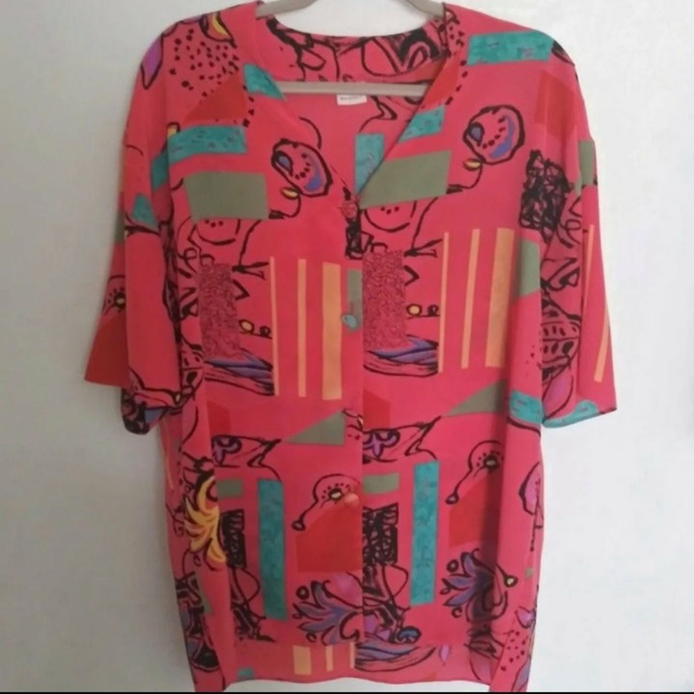 Colorful Abstract Women's Blouse